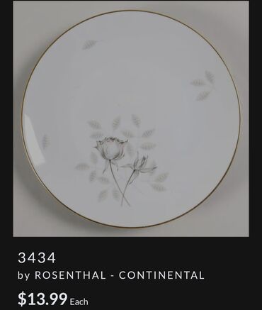 Ostali antikviteti: Rozenthal tanjiri 1957g.Nemacka. Rosenthal desertni tanjiri,bez — 3