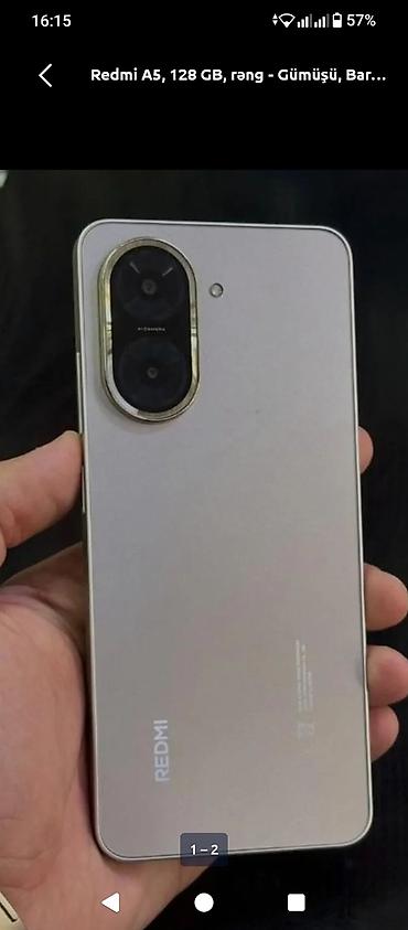 pubg populerlik satis: Redmi A5, 128 GB, rəng - Gümüşü, Barmaq izi — 2