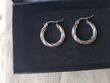 roze srebro: Hoop earrings