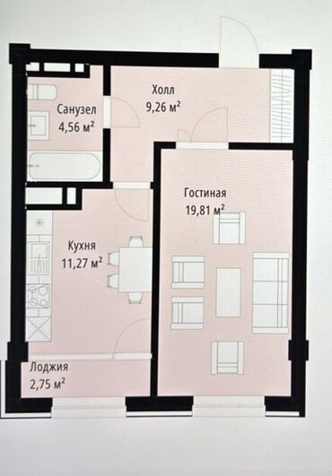 сниму дом в маевке: 1 комната, 49 м², Элитка, 13 этаж, ПСО (под самоотделку)