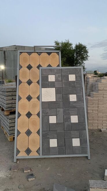 Тротуарная плитка: Брусчатка БИШКЕК тротуарные бордюры, лотки прессованные брусчатки — 20