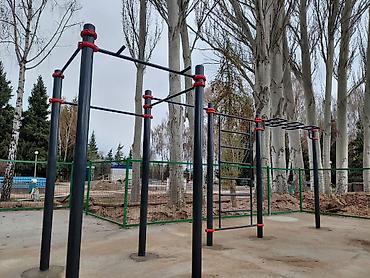 гто: Комплекс для уличного воркаута/ГТО из стальных опорных стоек с — 3