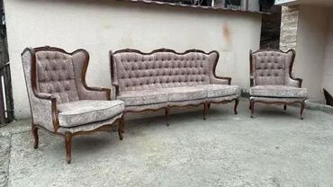 Stilske garniture: Stilska garnitura - trosed i dve fotelje - KAO NOVA 🛋️✨ Trosed sa dve — 11