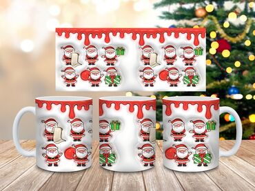 Čaše: Praznične keramičke šolje – više dizajna - Materijal: kvalitetna — 1