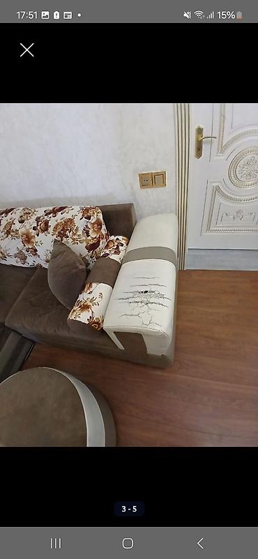 Divanlar: Künc divan, İşlənmiş, Bazasız, Nabuk, Çatdırılma yoxdur — 3