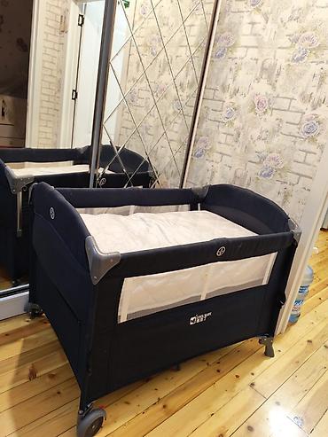 uşaqlar ucun qulaqciq: Portativ uşaq çarpayısı (manje) - Brend: Cool Baby - Rəng: tünd — 1