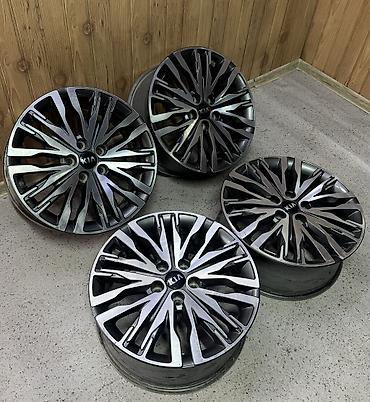 Диски: Литые Диски R 18 Kia, Комплект, отверстий - 5, Б/у — 2