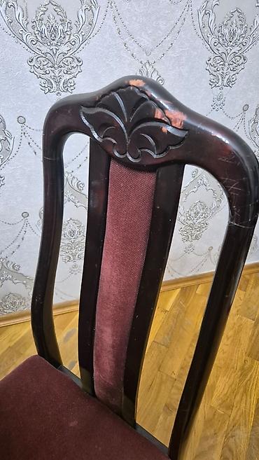 islenmis masa: Qonaq otağı üçün, İşlənmiş, Açılan, Oval masa, 6 stul — 4
