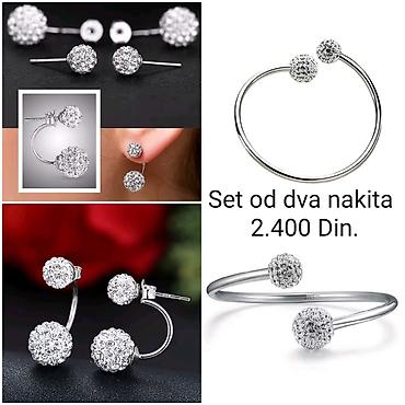 roblox ranac: Elegantni posrebreni set od dva nakita sa žigom S925 od hirurskog — 2