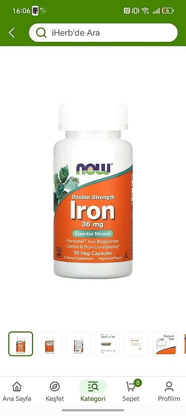 centrum vitamin: Məhsul dəsti – qida əlavələri 1) NOW Foods Iron, Double Strength – 36 — 1