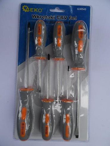 Setovi ručnog alata: Set od 6 šrafcigera – krstasti i ravni Sadržaj seta (dimenzije — 6