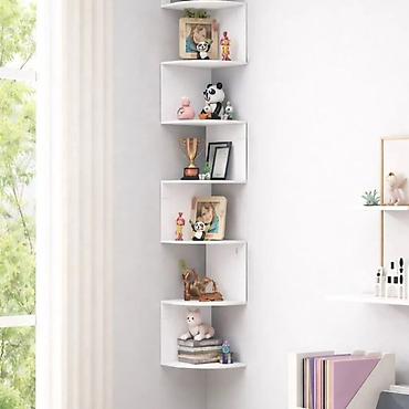 Ostali nameštaj: Ugaona zidna polica – moderan zig-zag dizajn Idealna je za — 5