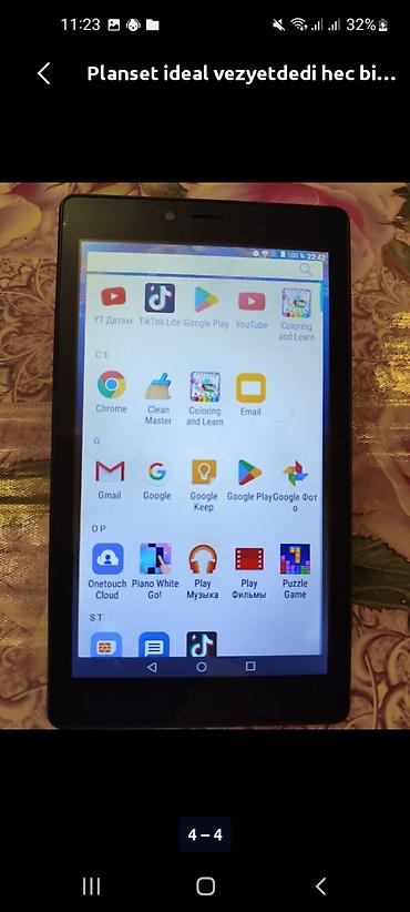 planset qiymeti ucuz: Alcatel Android planşet - Brend/model: Alcatel (arxa qapaqda model — 1