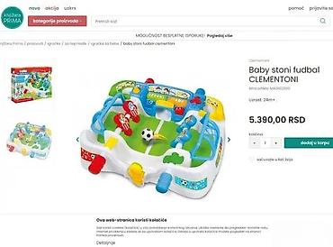 Dečije sportske igračke: Baby stoni fudbal Clementoni - Interaktivni sto za fudbal namenjen — 2