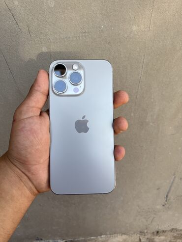 телефоны кнопачные: IPhone 15 Pro Max, Колдонулган, 256 ГБ, Natural Titanium, Каптама, 89 %