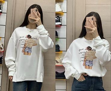 de facto sweatshirt: Svitşot, Standart, rəng - Mavi — 4