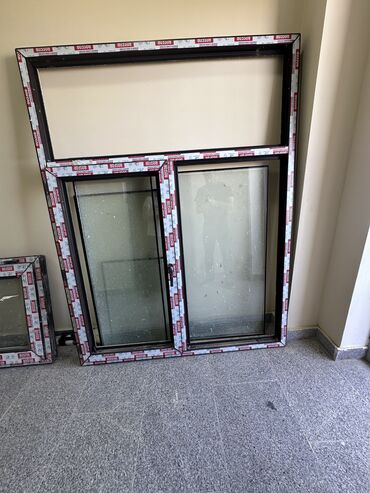 qosa qapi: Yeni İki qat şüşə paketi Plastik pəncərə, Еni: 147 sm, Uzunluğu: 190 sm