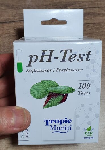 Akvarium aksessuar və ləvazimatları: Akvarium üçün suyun turşuluğunu ölçən test. pH Test. 100 dəfə ölçməyə