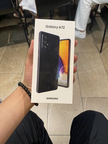 телефоны samsung: Samsung Galaxy A72, Новый, 128 ГБ, цвет - Черный, 2 SIM