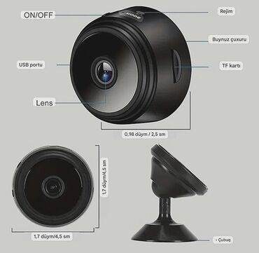 Videomüşahidə: Mini - TƏHLÜKƏSİZLİK KAMERALARI satılır. Həm DAXİLİ, həm də — 10