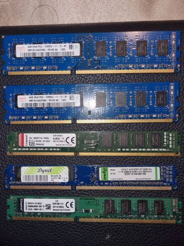 kompüter təmiri: 1. Hynix 4GB PC3-12800U DDR3 1600Mhz 2. Hynix 4GB PC3-12800U DDR3