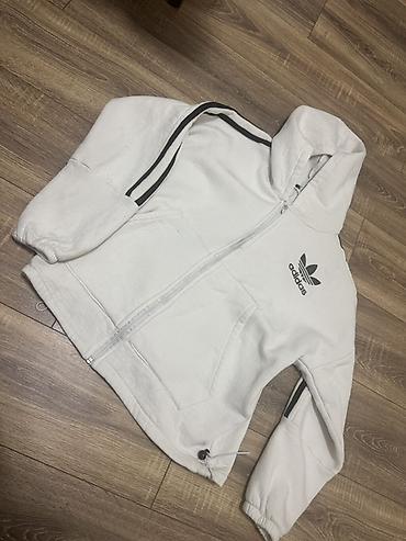 Kişi geyimləri: Adidas üçzolaqlı idman dəsti - Rəng: ağ, qara zolaqlar - Tərkib — 2