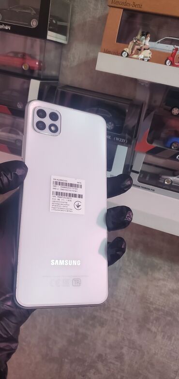 samsung раскладушка: Samsung Galaxy A22, Колдонулган, 64 ГБ, түсү - Ак, 2 SIM