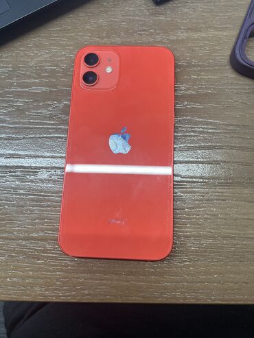 чехлы на поко х3 бишкек: IPhone 12, Б/у, 128 ГБ, Красный, Чехол, 82 %