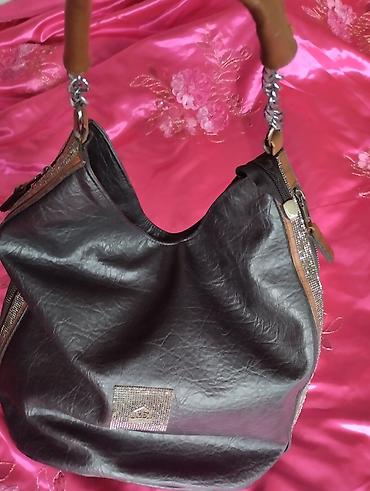 Çanta və çexollar: Qadın çantaları dəsti - Böyük çiyin çantası: qara rəngdə, yumşaq dəri — 1