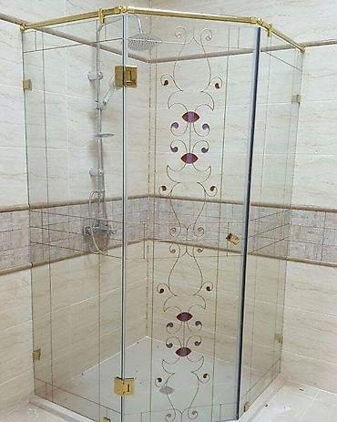 Duş kabinaları, arakəsmələr: Yeni Üstü açıq kabina, Düzbucaqlı, Ödənişli çatdırılma — 9