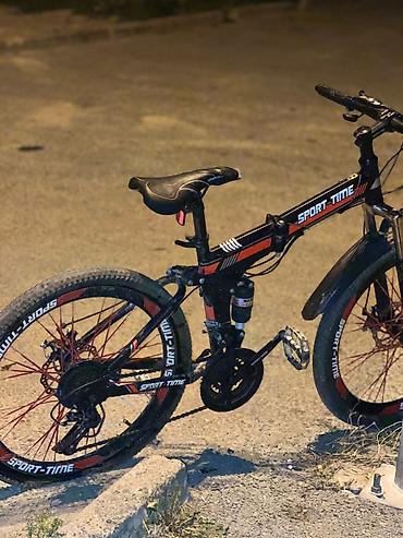 Sport-Time dağ velosipedi - Çərçivə: qatlanan, yüngül ərintidən