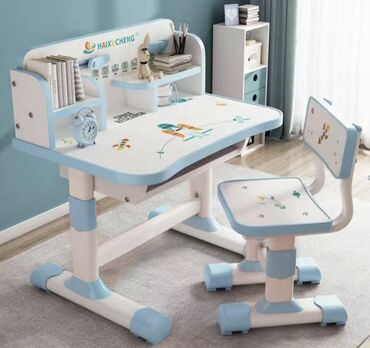 Другая мебель: Многофункциональный детский стол и стул с регулируемой высотой — 10