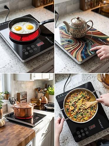 плитки электрические настольные: 🔥 Мощная инфракрасная плита 3500W — готовит быстро, подходит ЛЮБАЯ — 4