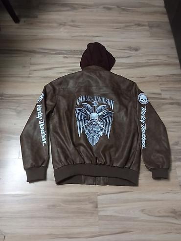 baka prase majice: Muška jakna sa kapuljačom – Harley-Davidson stil - Boja: braon — 6