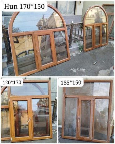 qapl pencere: İşlənmiş İki qat şüşə paketi Plastik pəncərə, Еni: 120 sm, Uzunluğu: 170 sm, Ödənişli quraşdırma
