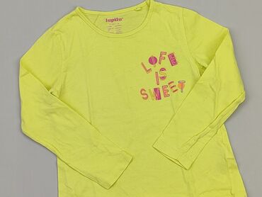 żółte bluzki na lato: Bluzka, Lupilu, 5-6 lat, 110-116 cm, stan - Bardzo dobry