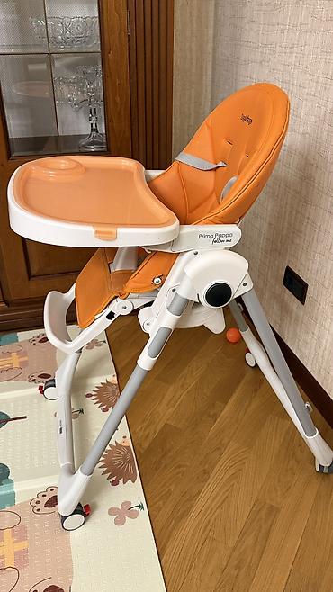 Yemək masaları, oturacaqları: Peg Perego Prima Pappa Follow Me uşaq yemək stulu - Rəng: narıncı — 2