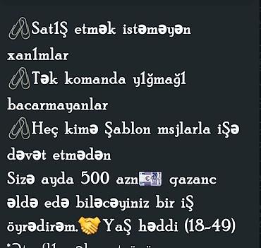 taksi profili arenda: Online iş təklifi – satışsız, şablon mesajsız - Xanımlar üçün distant — 1