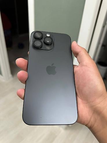 apple iphone: IPhone 15 Pro Max, Б/у, 512 ГБ, Black Titanium, Чехол, 80 % — 3