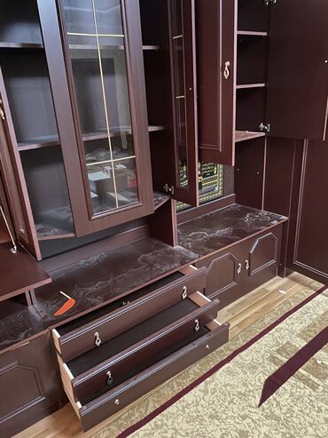 Гарнитуры для зала: Гарнитур для зала, Б/у, Журнальный стол, Стул, Шкаф, Дерево, Самовывоз, Платная доставка — 3