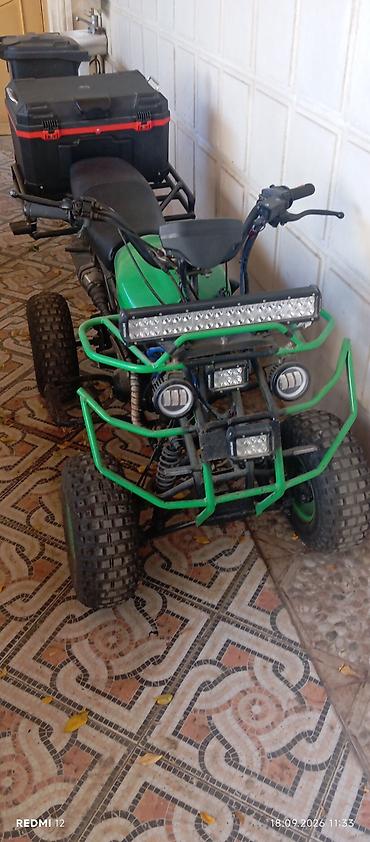 Квадроциклы: ATV custom 125 kub kvadrosikl – yaşıl rəng, gücləndirilmiş ön və arxa — 2