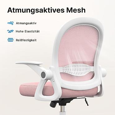 beli fiokar: Ergonomska radna stolica – roze, mrežasta - Dimenzije: ukupna visina — 4