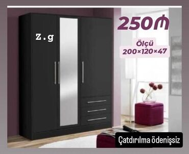 Masa və oturacaq dəstləri: *Dolabı 3 qapılı 250 Azn* ✔️İstehsal Rusiya Laminat 18/lik ✔️Rəng