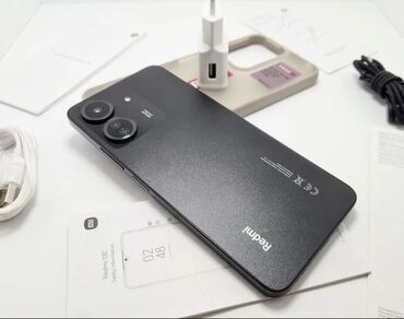 Redmi: Redmi, Redmi Note 13, Б/у, 256 ГБ, цвет - Черный, 2 SIM, 1 SIM, eSIM — 2