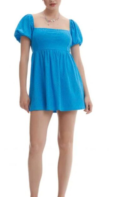 elipsa elegantne haljine: L (EU 40), color - Light blue, Other style, Short sleeves