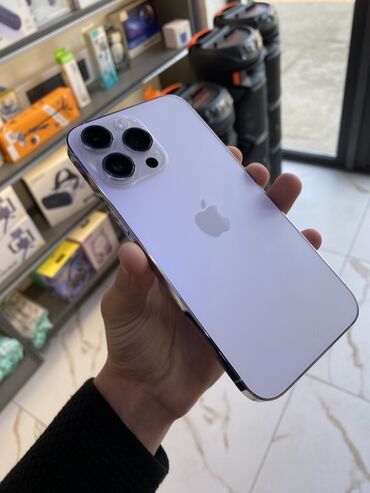 макбук 2022: IPhone 14 Pro Max, Б/у, 256 ГБ, Белый, Кабель, Чехол, Защитное стекло, 83 %