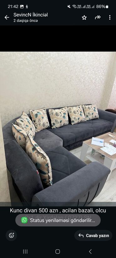 Professional sobalar: Künc divan, Açılan, Bazalı, Çatdırılma yoxdur