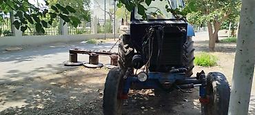 авто азербайджан: MTS-80 tipli mavi traktor və arxasında qoşulan diskli otbiçən (4 — 3