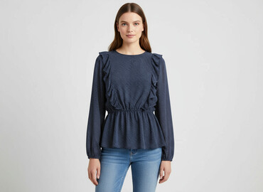 dzianinowa bluzki z długim rękawem: H&M, Women's blouse, size M