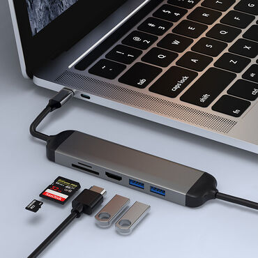 ноутбук г ош: Кабель-переходник WiWU Alpha 521H Type C to x2 USB 3.0; HDMI;